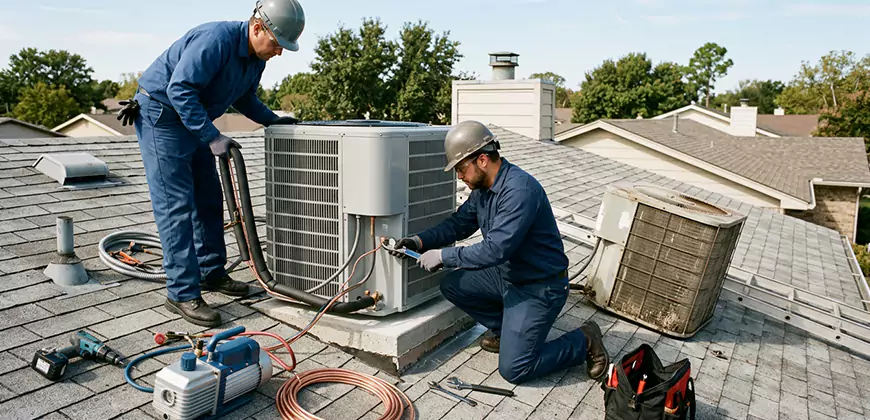 Condensing Unit Installation in Bonsall